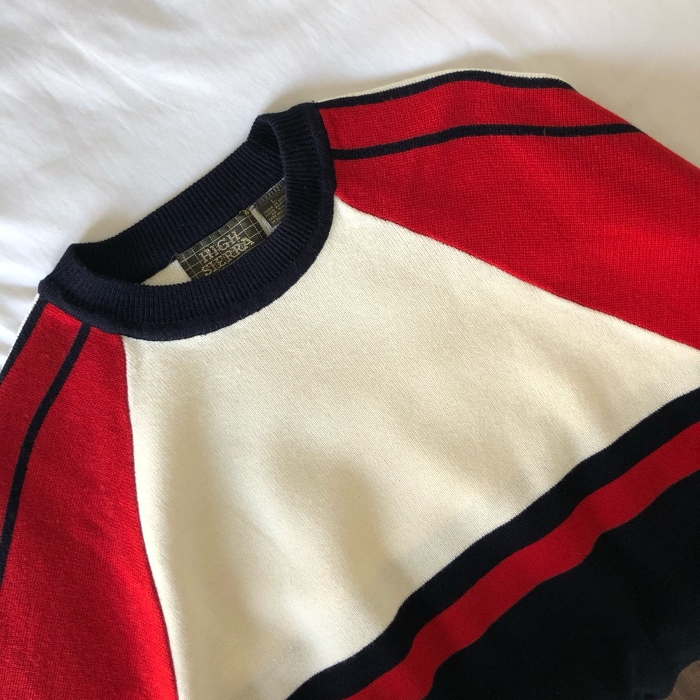 Vintage High Sierra for Mervyns Men's Colorblock Crewneck Sweater - Picture 6 of 7